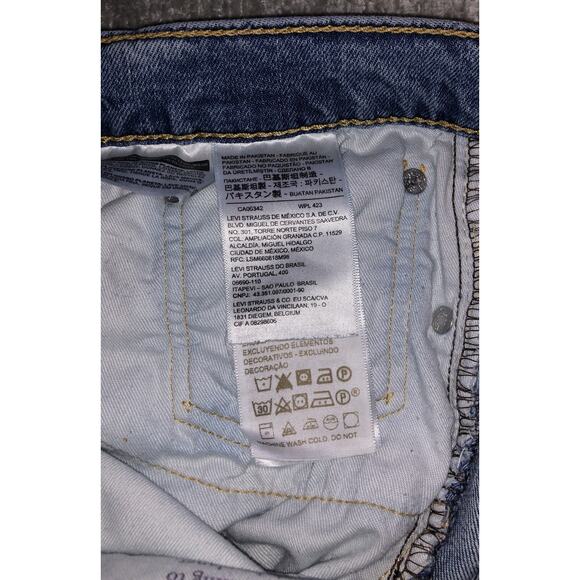 Levis 511 Slim Fit Stretch Jeans Blue Wash Low Rise Denim Men’s 32x30 (31x28) - Picture 12 of 15